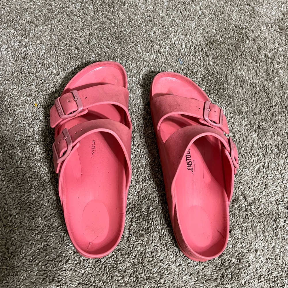 Arizona Birkenstock Women's Water Sandals in Vibrant Pink